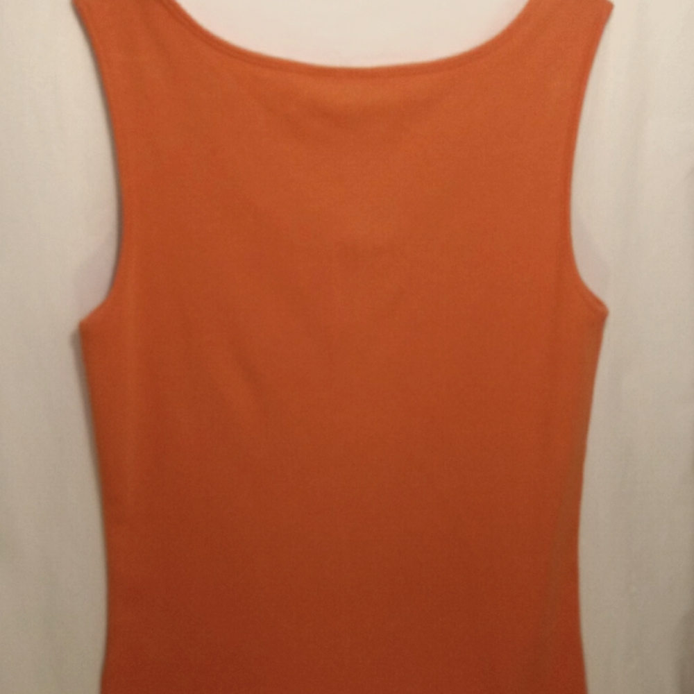 J JILL STRETCH TANK TOP ORANGE SIZE SMALL - Picture 2 of 6